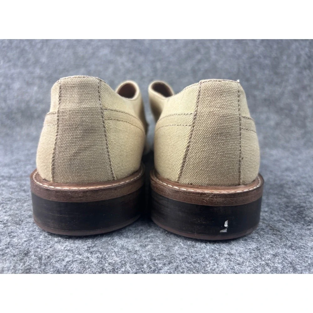 Donald J Pliner Zande-WA Double Monk Strap Shoes Mens 11M Beige Canvas Loafers